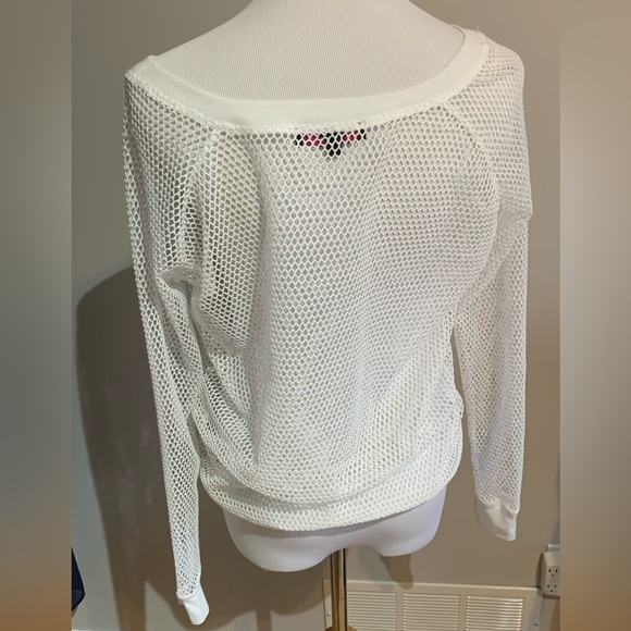 White mesh crew neck - Picture 2 of 3